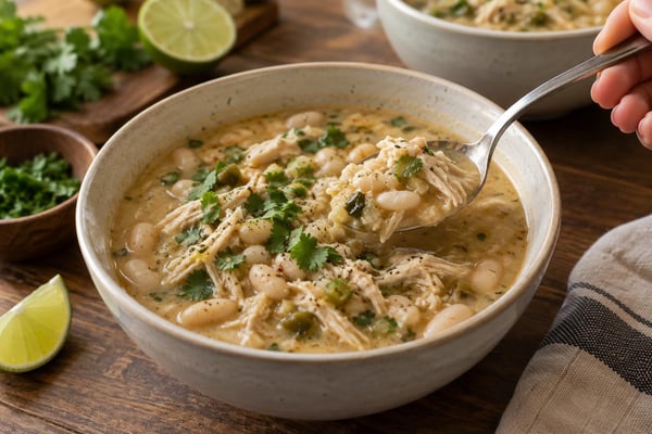 Slow Cooker White Chicken Chili Slow Cooker White Chicken Chili recipe from Ember Pot