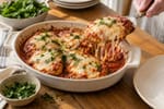 Baked Chicken Parmesan with Fresh Herbs recipe from Hearthday Table