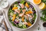 Poached Herb Salmon Citrus Salad recipe from Featherlite Fork