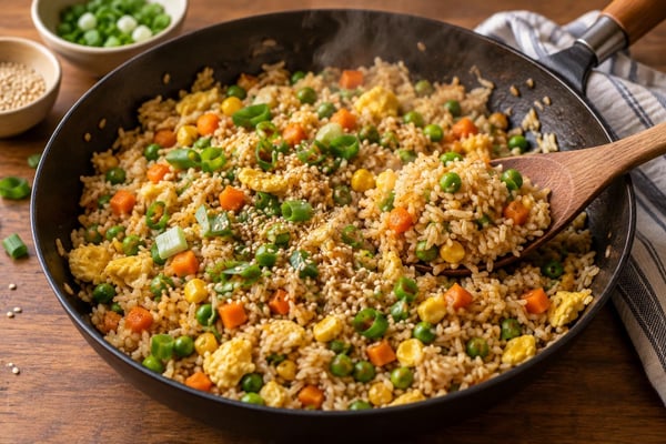Weeknight 10-Minute Veggie Fried Rice Weeknight 10-Minute Veggie Fried Rice recipe from Quarter Hour Table
