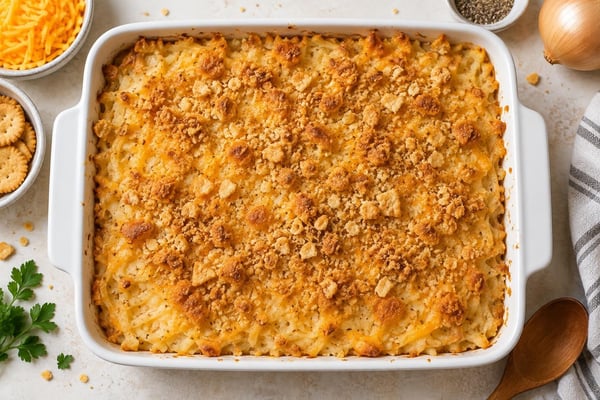 Buttery Cracker Barrel Style Hashbrown Casserole Buttery Cracker Barrel Style Hashbrown Casserole recipe from Heritage Fork Suppers