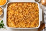 Buttery Cracker Barrel Style Hashbrown Casserole recipe from Heritage Fork Suppers