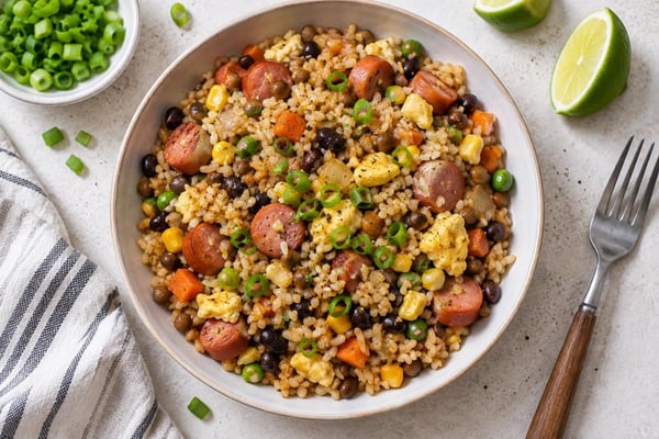 Penny-Wise Hot Dog Fried Rice Clean-Out Penny-Wise Hot Dog Fried Rice Clean-Out recipe from Pantry Ledger Kitchen