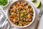 Penny-Wise Hot Dog Fried Rice Clean-Out recipe from Pantry Ledger Kitchen