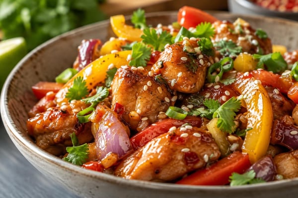 One-Skillet Sweet Chili Chicken recipe from The Snap Skillet