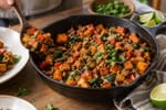 Spiced Sweet Potato Turkey Hash recipe from Primal Flame Kitchen