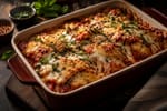 Chicken Parmesan Casserole recipe from The Frosted Fork