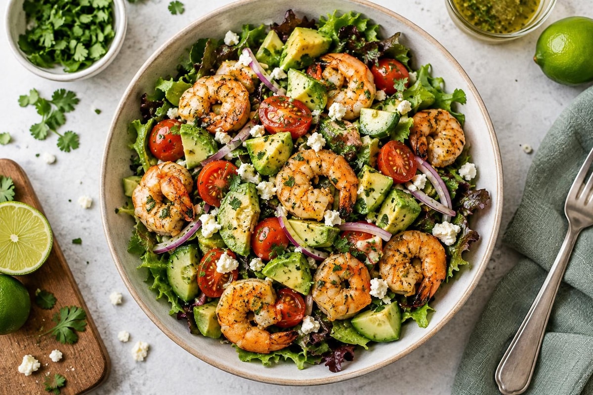 Shrimp Avocado Tomato Salad Meal Shrimp Avocado Tomato Salad Meal recipe from Counter Carb Kitchen