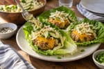 Lettuce-Wrapped Lettuce-Wrapped Asian Turkey Burgers recipe from Carb Smart Table