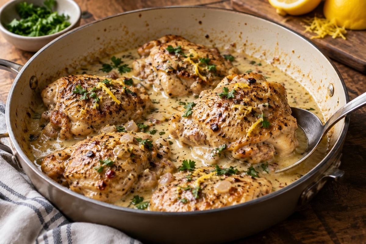 Lemon Pepper Chicken recipe from The Snap Skillet