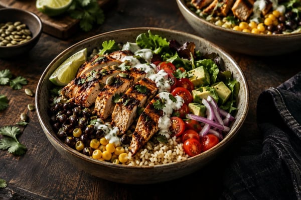 Chipotle Chicken Power Bowls recipe from Protein Packed Weeknights