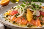 Sommelier-Style Citrus Fennel Crudo Style Salmon recipe from Copper Ladle Studio
