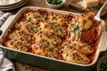 Stretch Stuffed Pasta Shell Ricotta Spinach recipe from Pantry Ledger Kitchen
