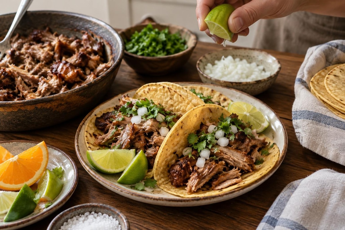 Pork Carnitas with Corn Tortillas Pork Carnitas with Corn Tortillas recipe from Sage & Millet Kitchen