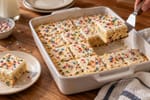 Sugar Cookie Bars recipe from Hearthday Table