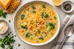 Deli-Style Broccoli Cheese Soup recipe from The Verdant Spoon