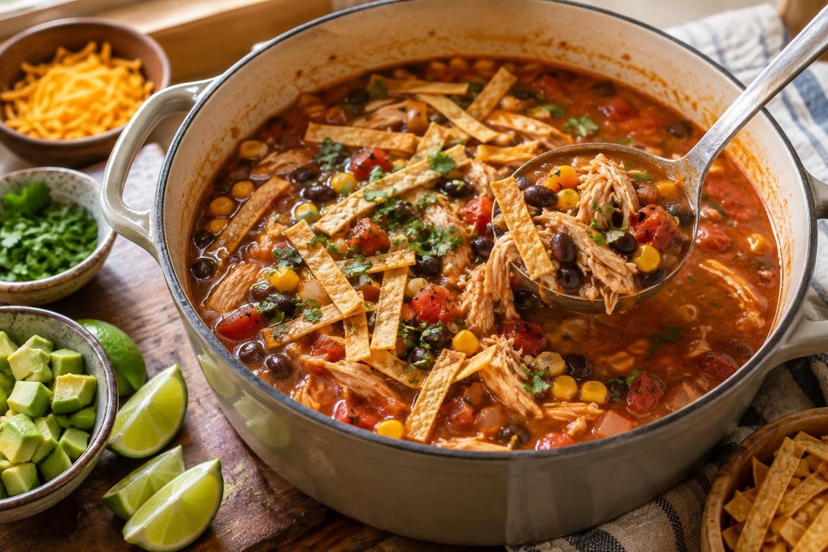 30-Minute Homemade Chicken Tortilla Soup 30-Minute Homemade Chicken Tortilla Soup recipe from Ember Pot