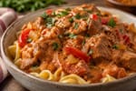 Homestyle Hungarian Pork Paprikash recipe from Heritage Fork Suppers