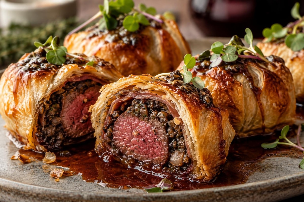 Seared Beef Wellington Bites Seared Beef Wellington Bites recipe from Copper Ladle Studio