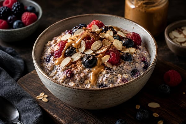 High Protein Overnight Oats recipe from Derek's Table