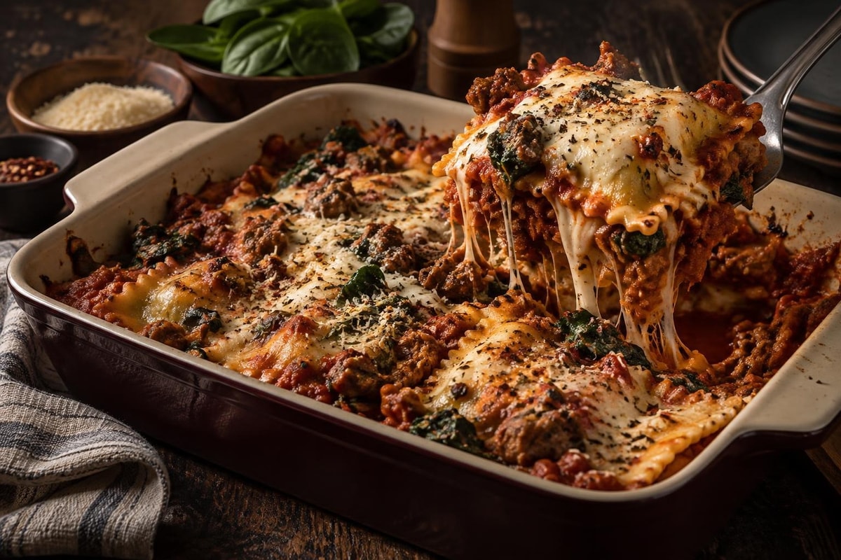 Baked Ravioli Baked Ravioli recipe from Sunrise & Crumb