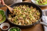 Egg Roll Turkey Cabbage Skillet recipe from Counter Carb Kitchen