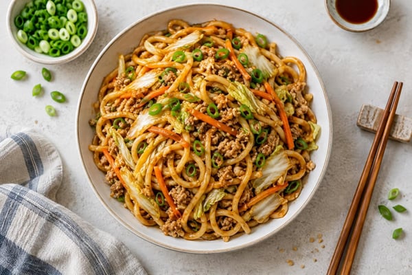 Shanghai Fried Noodles recipe from Thrifty Thyme