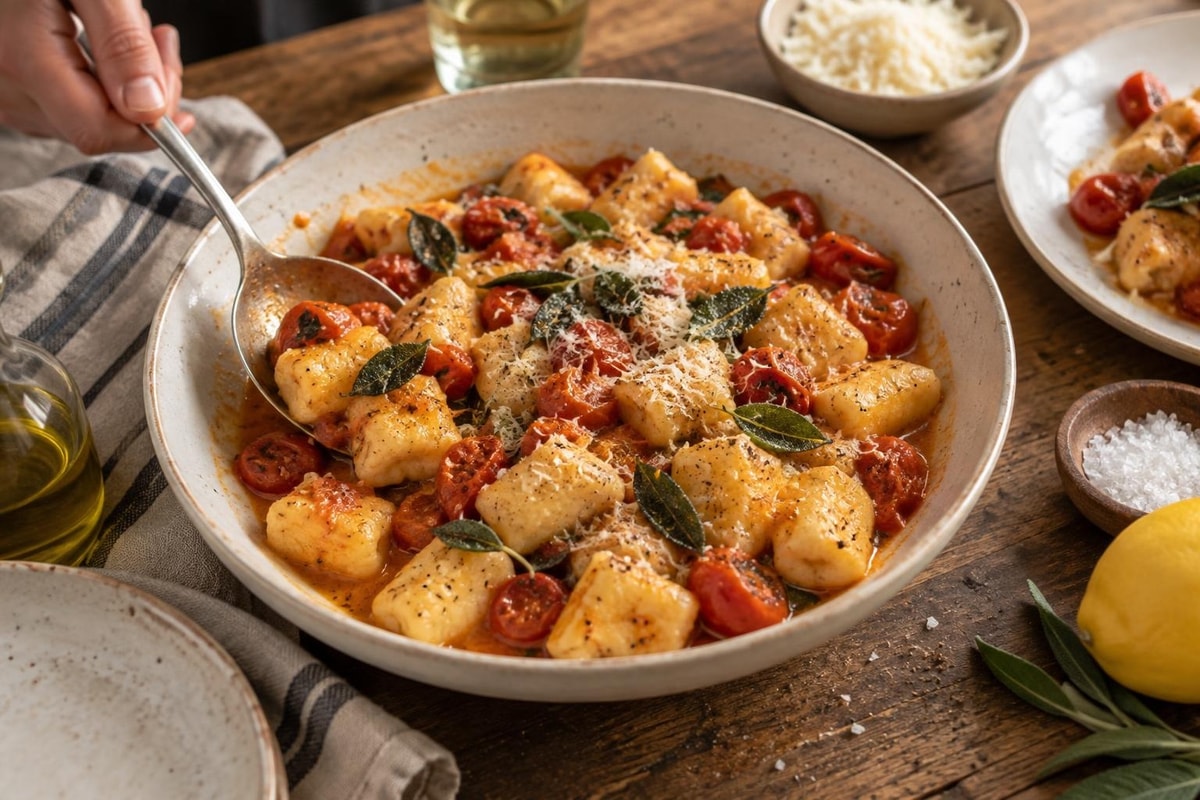 Hand-Cut Brown Butter Sage Ricotta Gnocchi Hand-Cut Brown Butter Sage Ricotta Gnocchi recipe from Copper Ladle Studio
