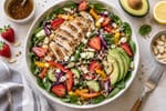 Rainbow Spinach Strawberry Chicken Salad recipe from Bright Balance Kitchen