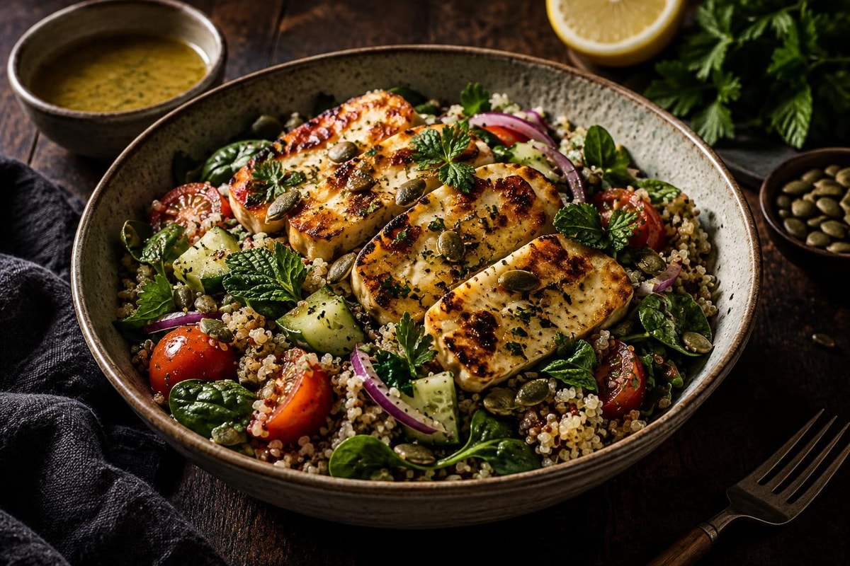 Halloumi Grain Bowls Halloumi Grain Bowls recipe from Plant Powered Kitchen