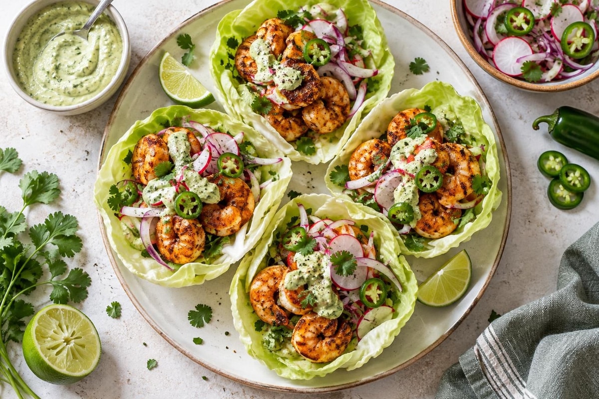Shrimp Taco Cabbage Cups Shrimp Taco Cabbage Cups recipe from Counter Carb Kitchen