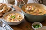 Thick & Creamy Ham and Potato Soup recipe from Thrifty Thyme
