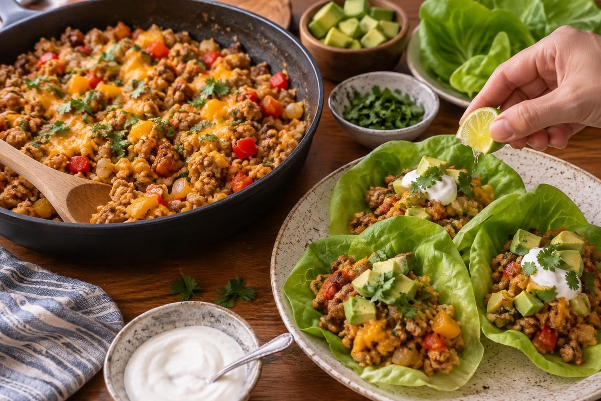 Lettuce-Wrapped Unstuffed Bell Pepper Skillet Lettuce-Wrapped Unstuffed Bell Pepper Skillet recipe from Carb Smart Table