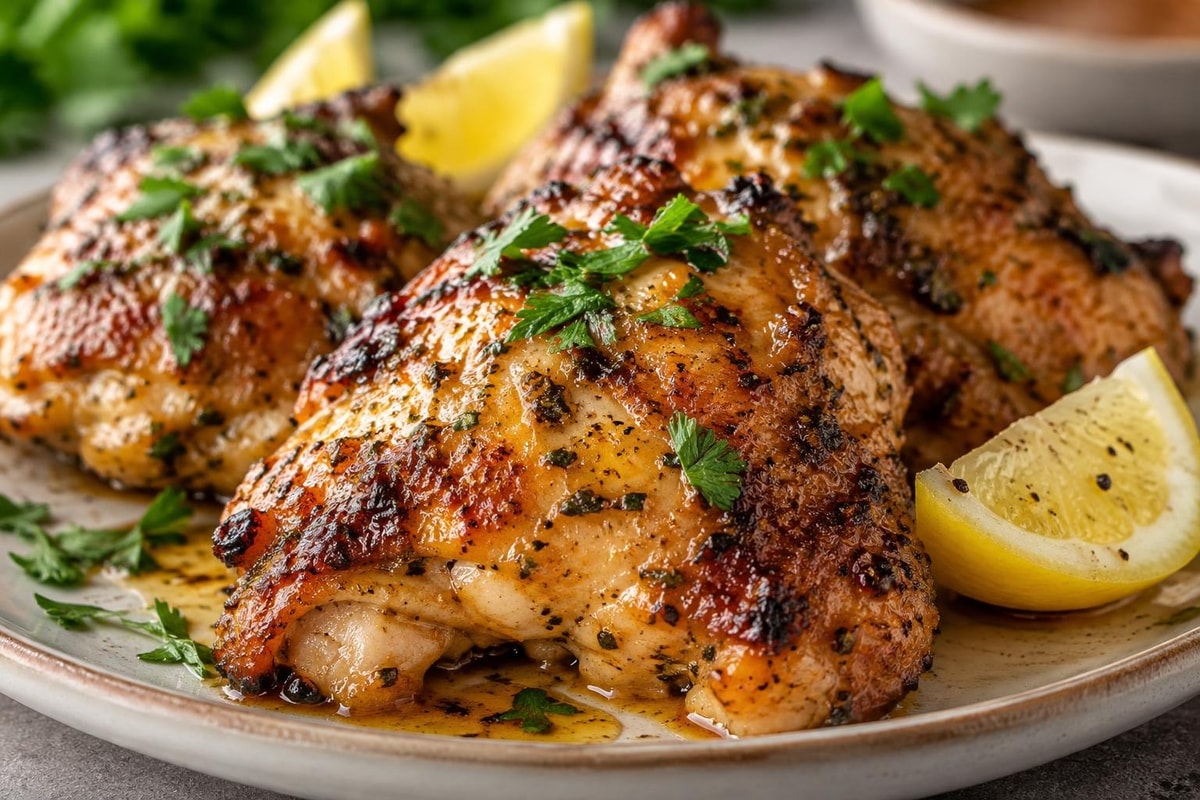 Loaded Greek Yogurt Marinated Chicken Thighs Loaded Greek Yogurt Marinated Chicken Thighs recipe from Macro Plate Co.