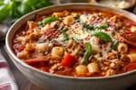 Pizza Soup recipe from Pebble Plate Kids