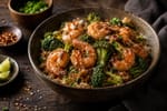 Honey Garlic Shrimp and Rice recipe from Protein Packed Weeknights