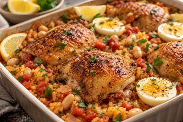 Pantry Simple Chicken Thigh Tomato Rice Tray Pantry Simple Chicken Thigh Tomato Rice Tray recipe from Pantry Ledger Kitchen