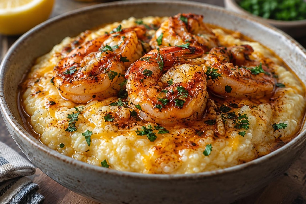 Southern-Style Shrimp Garlic Butter Grit Bowls Southern-Style Shrimp Garlic Butter Grit Bowls recipe from Velvet Spoon Kitchen