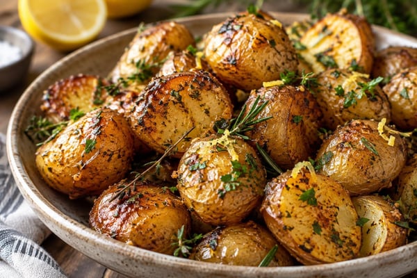 Roasted Baby Potatoes recipe from Hearthday Table