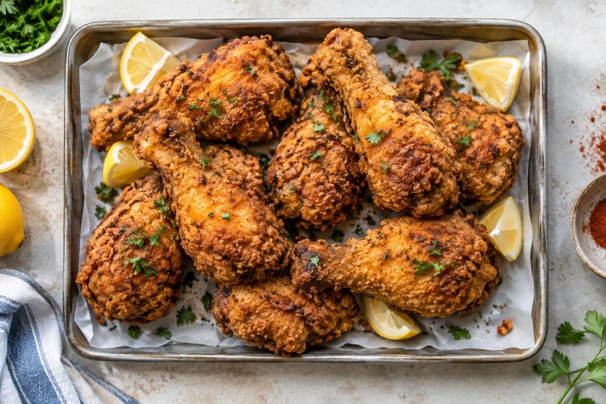 Sunday Southern Fried Drumsticks Tray Sunday Southern Fried Drumsticks Tray recipe from Heritage Fork Suppers