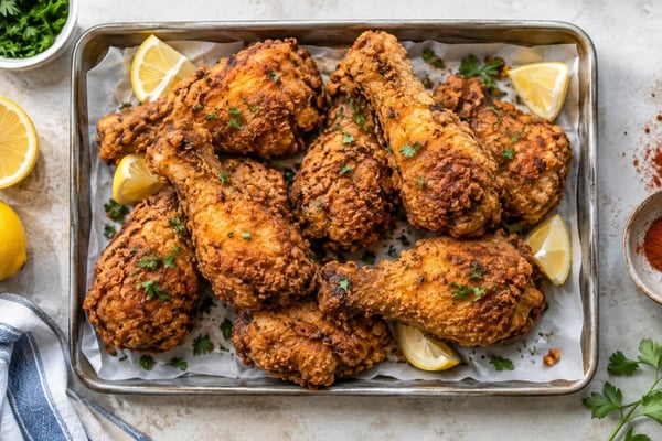 Sunday Southern Fried Drumsticks Tray Sunday Southern Fried Drumsticks Tray recipe from Heritage Fork Suppers
