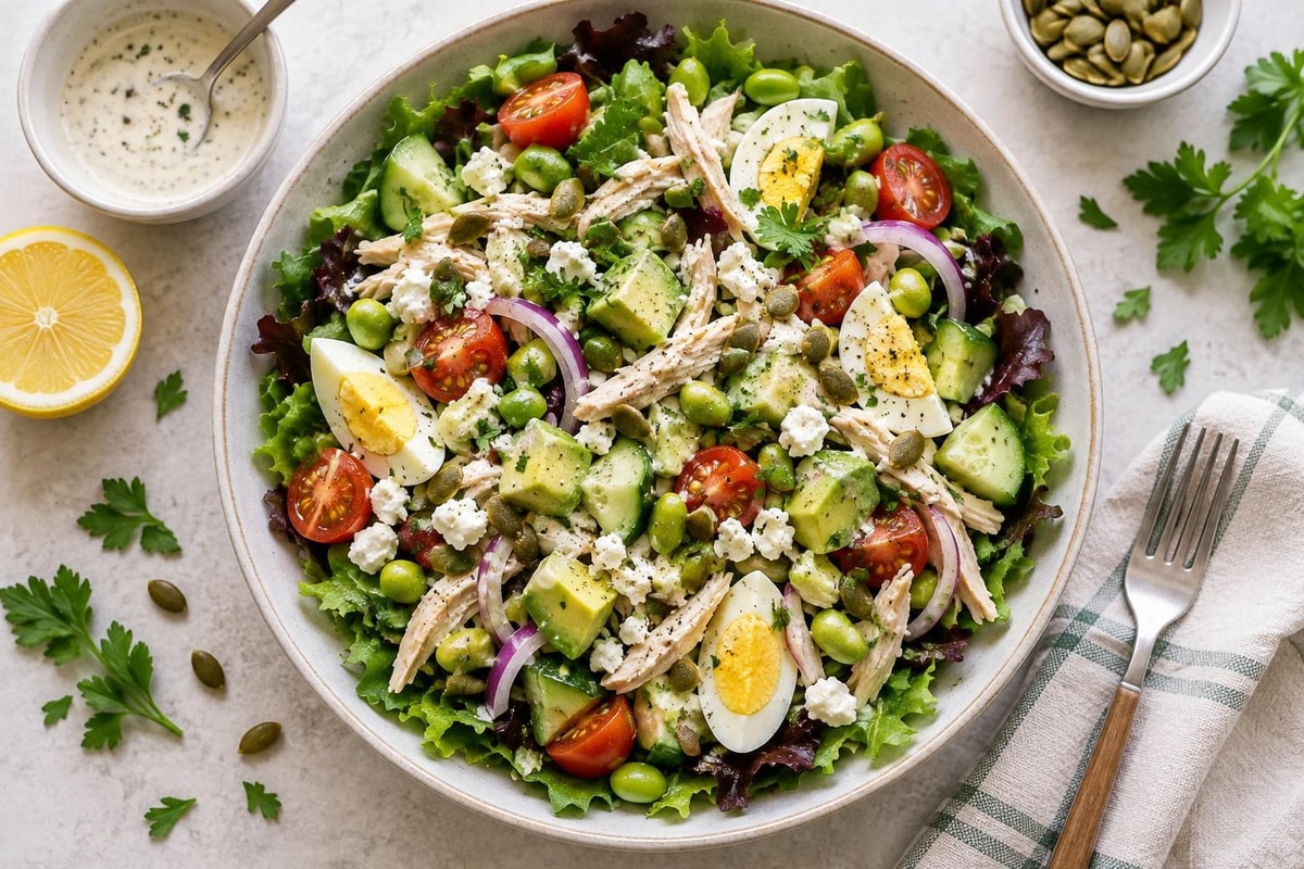 Loaded Rotisserie Chicken Protein Salad Loaded Rotisserie Chicken Protein Salad recipe from Macro Plate Co.