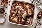Cheesy Fudgy Brownies Sundae Bake recipe from Velvet Spoon Kitchen