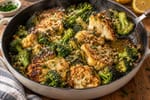 Cauliflower Steak Bites with Garlic Butter Broccoli recipe from Carb Smart Table