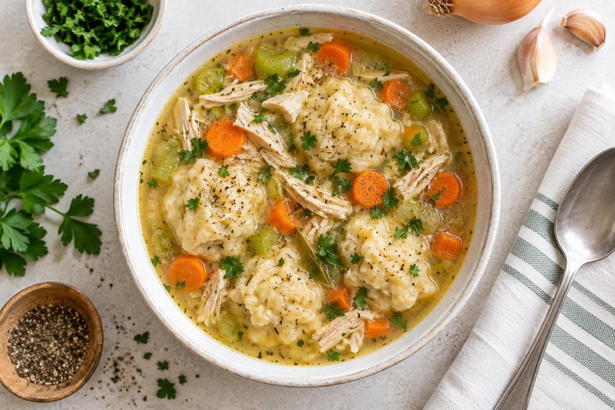 Chicken and Dumpling Soup Chicken and Dumpling Soup recipe from Hearthday Table