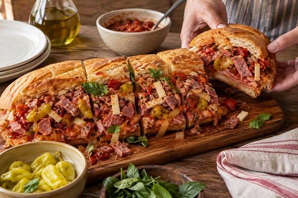 Chopped Italian Sandwich Chopped Italian Sandwich recipe from Ember Pot