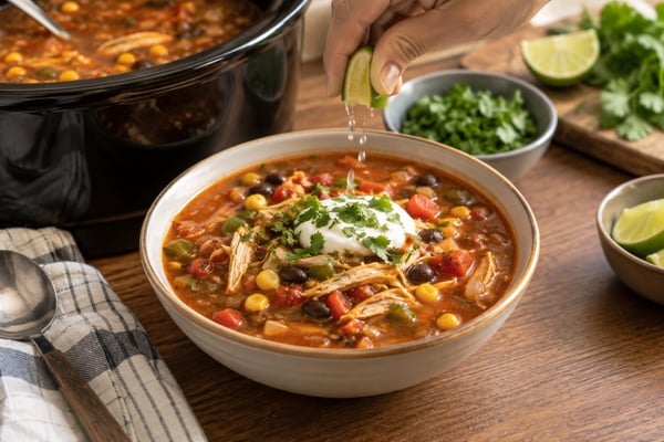 Slow Cooker Chicken Fajita Soup Slow Cooker Chicken Fajita Soup recipe from Ember Pot