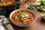 Slow Cooker Chicken Fajita Soup recipe from Ember Pot