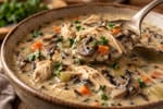 Creamy Creamy Chicken Wild Rice Soup recipe from Velvet Spoon Kitchen