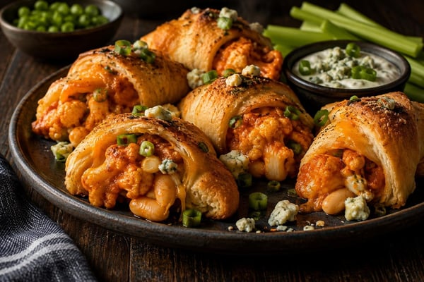 Buffalo Chicken Crescent Bites recipe from The Verdant Spoon
